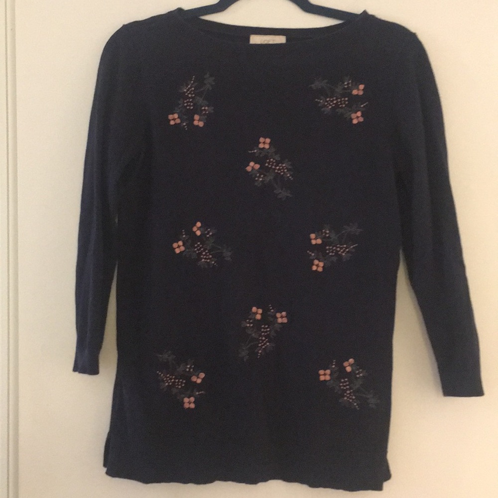 LOFT embroidered top